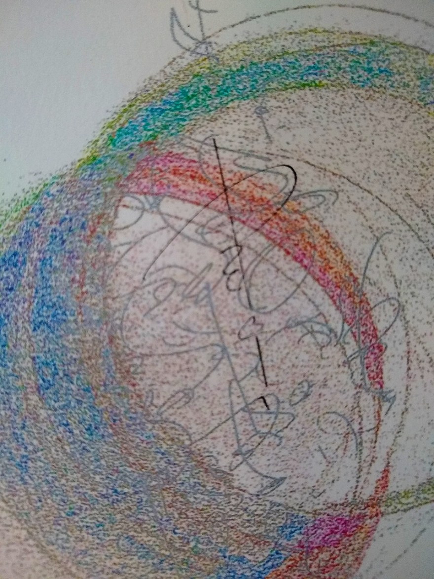 detail of color drawing