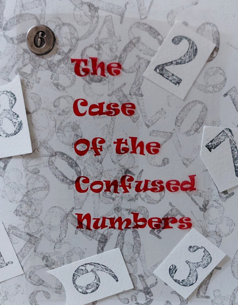 Cover for small zine using graphic design with numbers